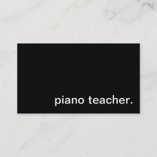 Carte de visite de professeur de piano