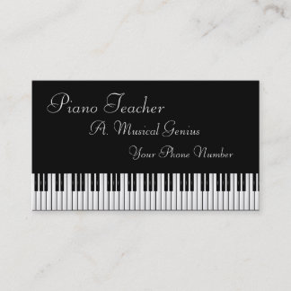 Carte de visite de professeur de piano et/ou de