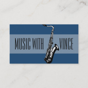 Carte de visite de professeur de saxophone de stud