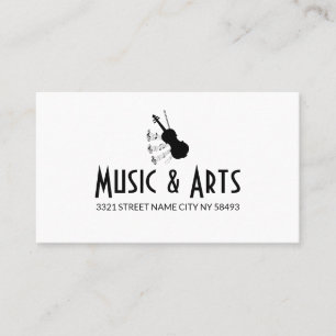 Carte de visite de professeur de studio de musique