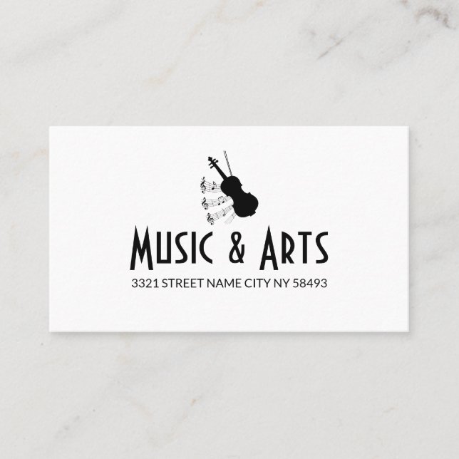 Carte de visite de professeur de studio de musique (Devant)