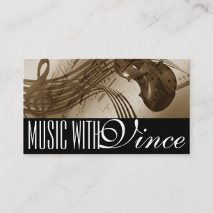Carte de visite de professeur de violon violoncell