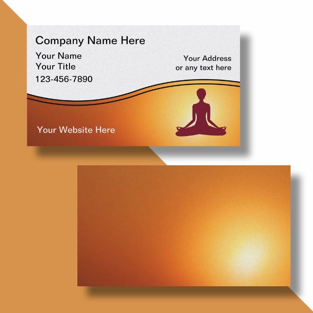 Carte de visite de professeur de yoga (Créateur téléchargé)