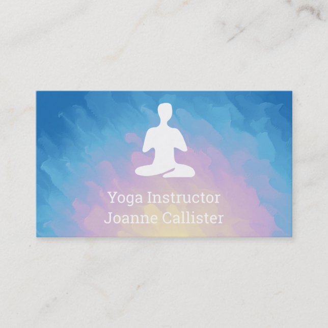 Carte de visite de professeur de yoga ou de Pilate (Devant)