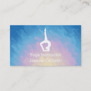 Carte de visite de professeur de yoga ou de Pilate