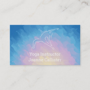 Carte de visite de professeur de yoga ou de Pilate
