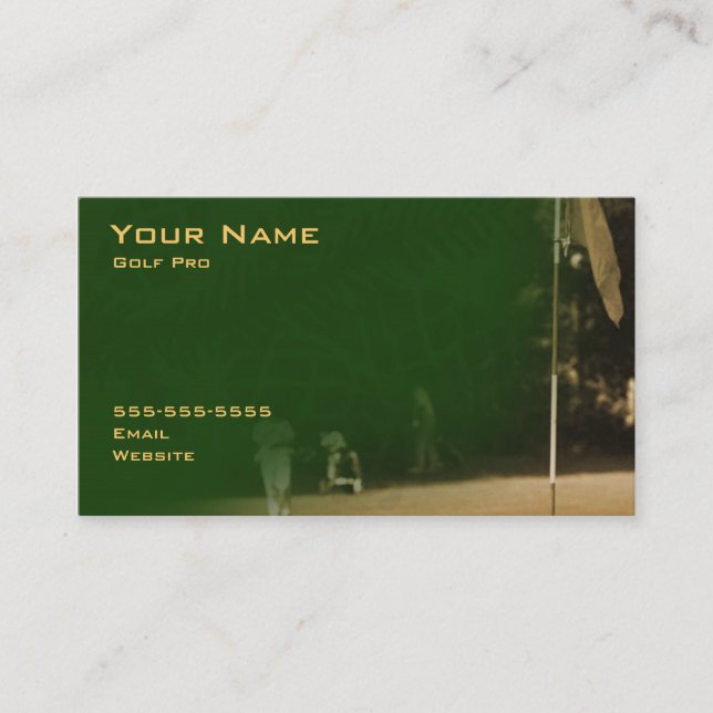 Carte de visite de professionnel de golf (Devant)