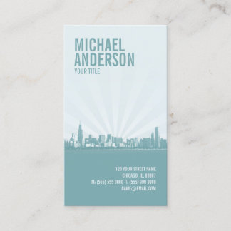 Carte de visite de professionnel d'horizon de