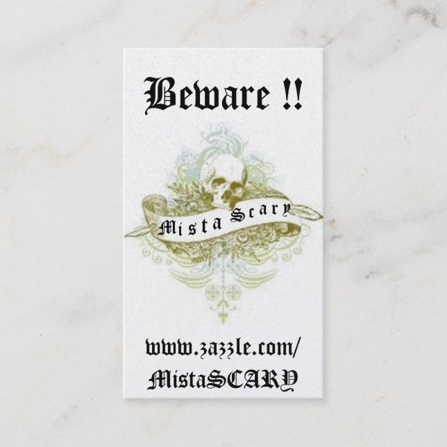 Carte de visite de profil Mista SCARY Skull Banner (Devant)