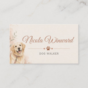 Carte de visite de promeneur de chiens
