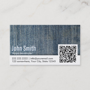 Carte de visite de promoteur d'Apps de code des