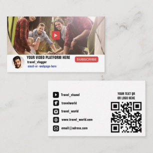 Carte de visite de promotion de canal vidéo