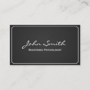 Carte de visite de psychologue inscrit à cadre sim