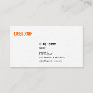 Carte de visite de publiciste