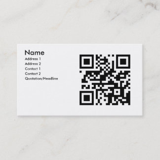 Carte de visite de QR