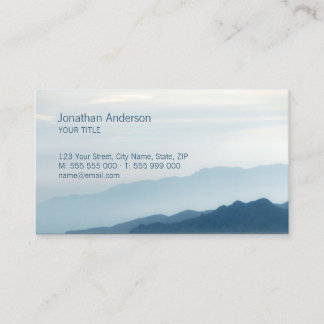 Carte de visite de randonnée d'horizon de