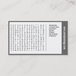 carte de visite de recherche de mots (contact pour
