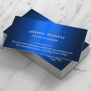 Carte de visite de recherche Royal Blue Metal