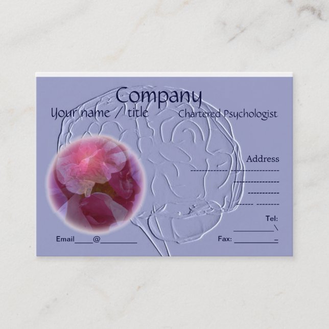 Carte de visite de relief de cerveau de regard (Devant)