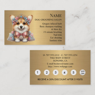Carte de visite de remise de fidélité de toilettag