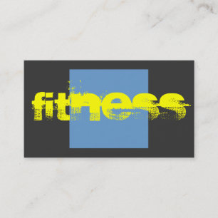 Carte de visite de remise en forme Jaune Blue Grey