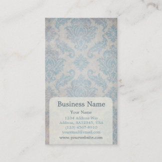 Carte de visite de rendez-vous Blue Damask