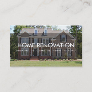 Carte de visite de rénovation résidentielle prof