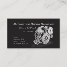 Carte de visite de réparation d'automobiles