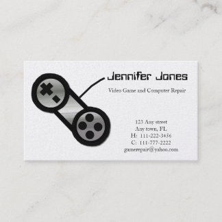 Carte de visite de réparation de jeu vidéo