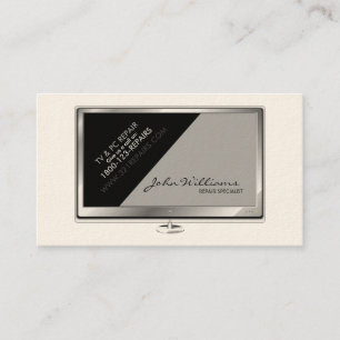 Carte de visite de réparation de TV et de PC