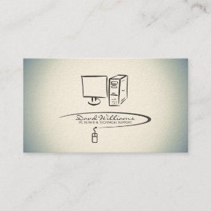 Carte de visite de réparation/support technique d