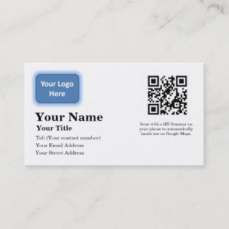 Carte de visite de repère de Google Maps