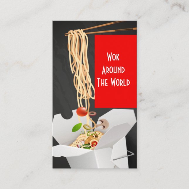 Carte de Visite de Restaurant Asiatique de Nourrit (Devant)