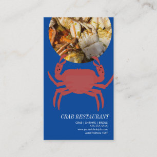 Carte de visite de restaurant de fruits de mer aux