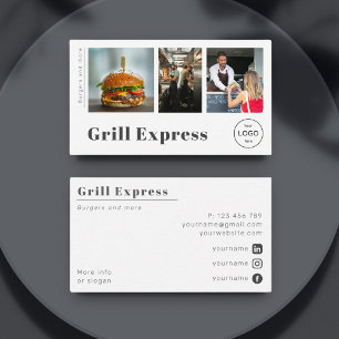Carte de visite de restaurant de livraison de cami
