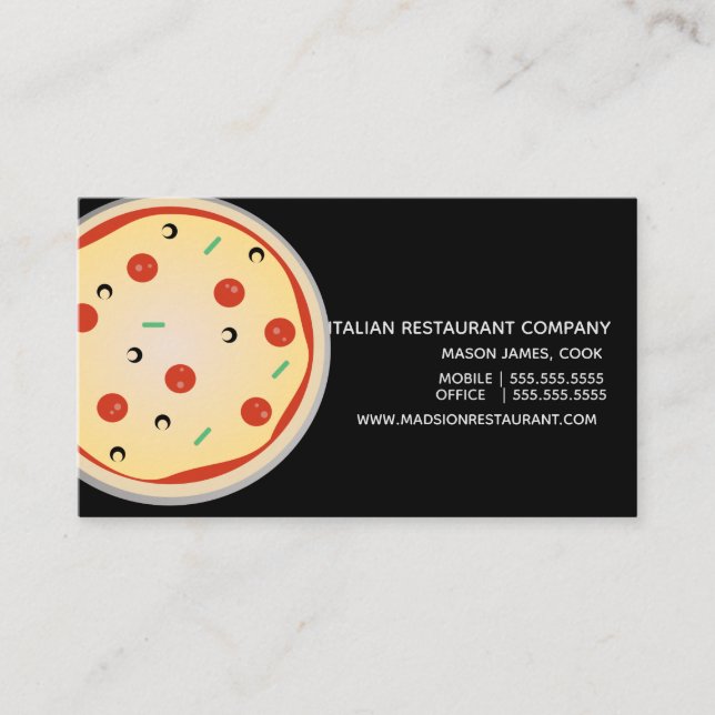 Carte de visite de restaurant Diner Spagetti Itali (Devant)