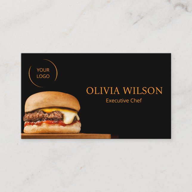 Carte de visite de restaurant Traiteur et Chef (Devant)