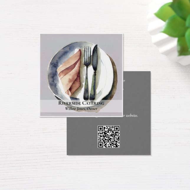 Carte de visite de restauration ou de restaurant (Bureau)