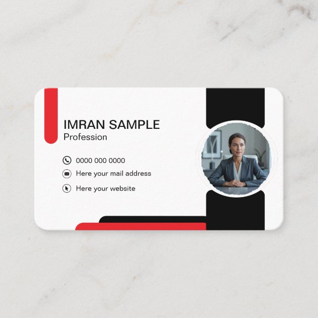 Carte de visite de retouche photo (Devant)