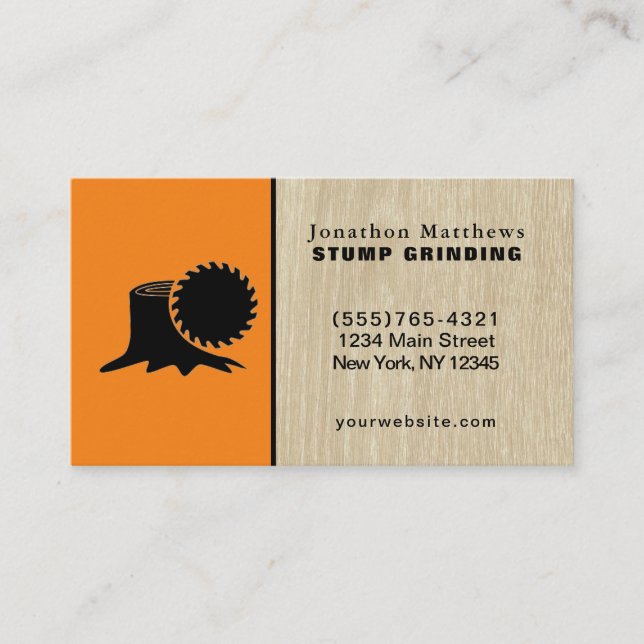 Carte de visite de retrait de la broyage de la tig (Devant)