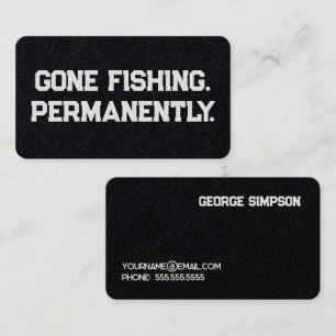 Carte de visite de retraite pour pêcheur