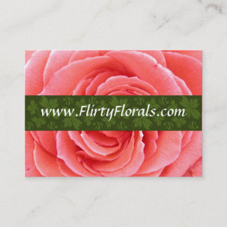 Carte de visite de rose de rose