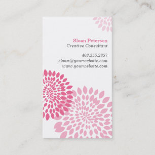 Carte de visite de rose de souffle de fleur
