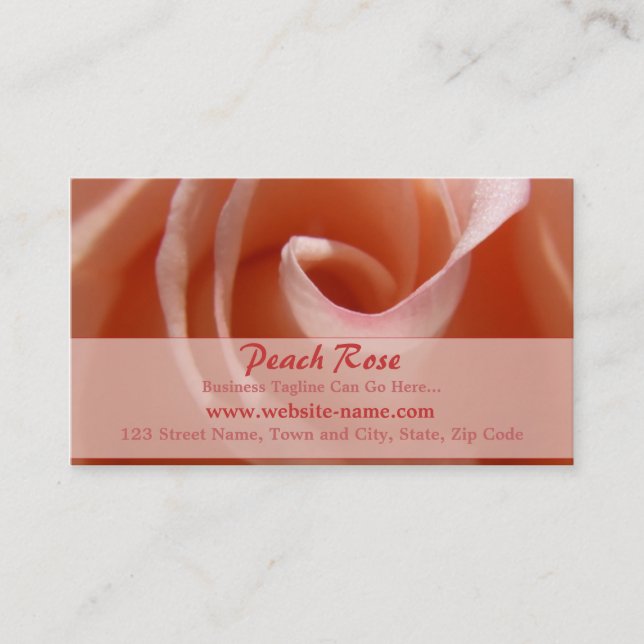 Carte de visite de Rose Peach (Devant)