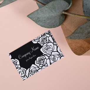 Carte de visite de roses blanches vintages