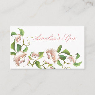 Carte de visite de Roses d'aquarelle rose