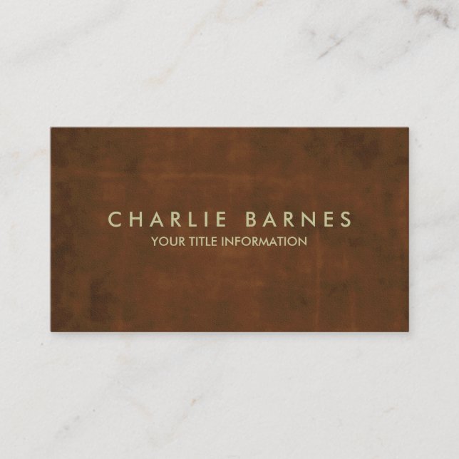 Carte de visite de rouille (Devant)