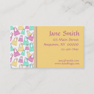 Carte de visite de sacs à main