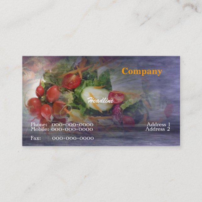 Carte de visite de salade (Devant)