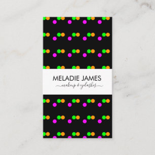 Carte de visite de salon d'artiste maquilleur Neon